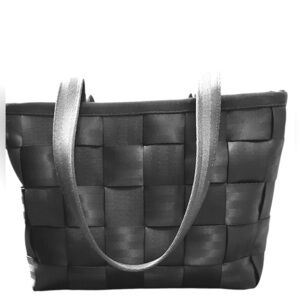 Harveys Seatbelt Bag Tote/Purse - Dark Gray Woven Style